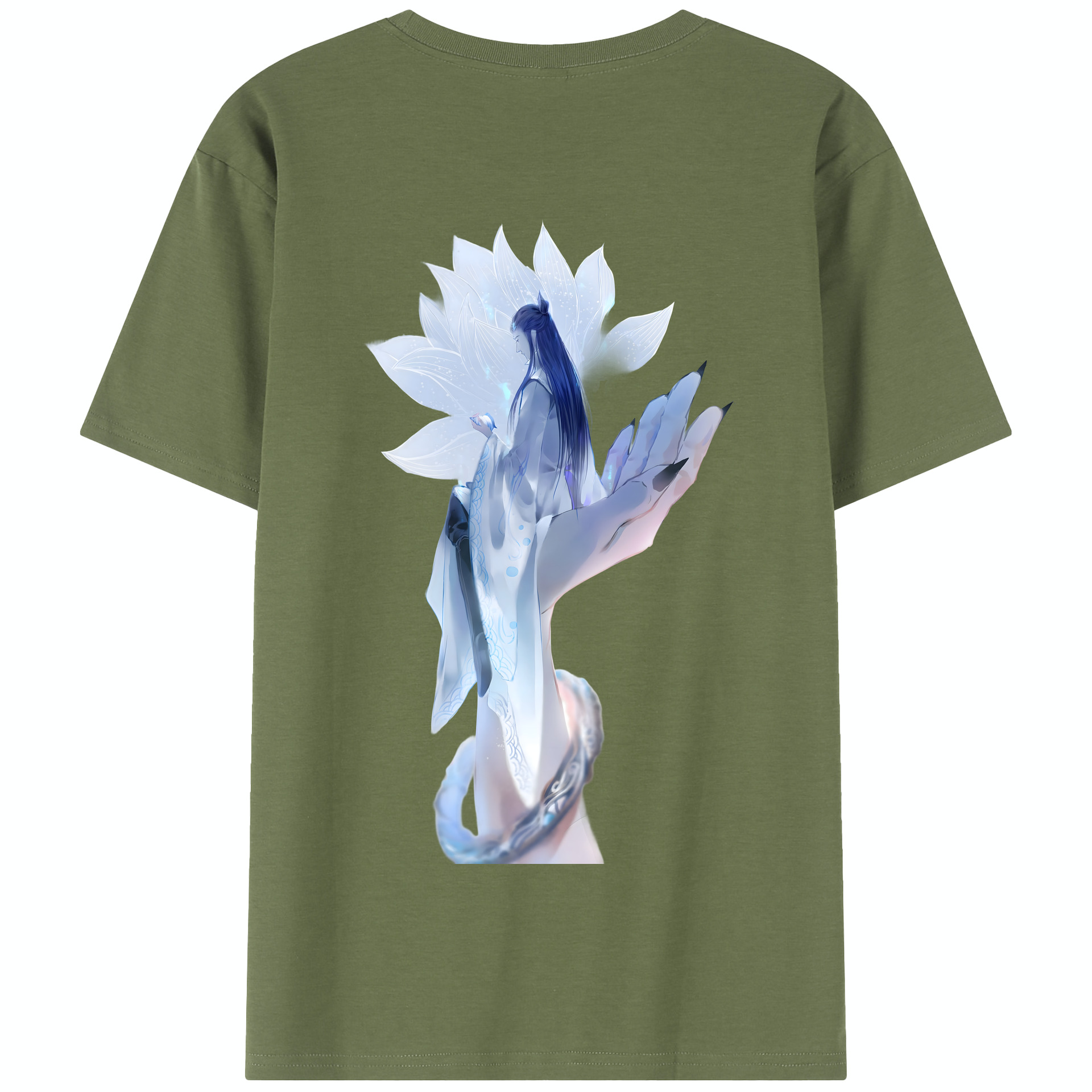 （画像用） Ne Zha 2 ナタ 魔童の大暴れ 綿100％半袖Tシャツ（背面プリント）